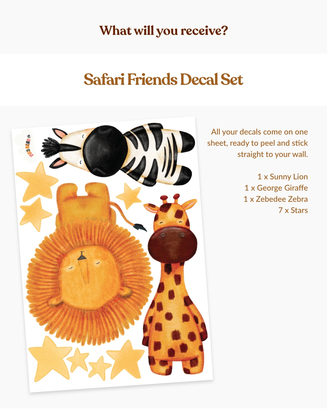 Safari Friends Wall Decal
