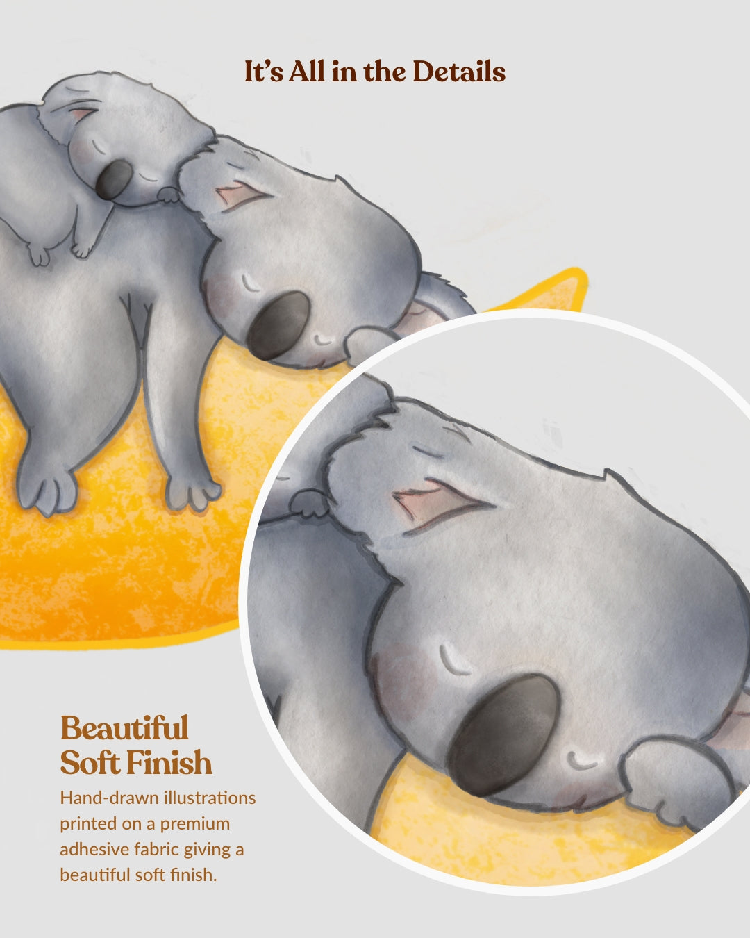 Koala and Joey Nightime Wall Decal