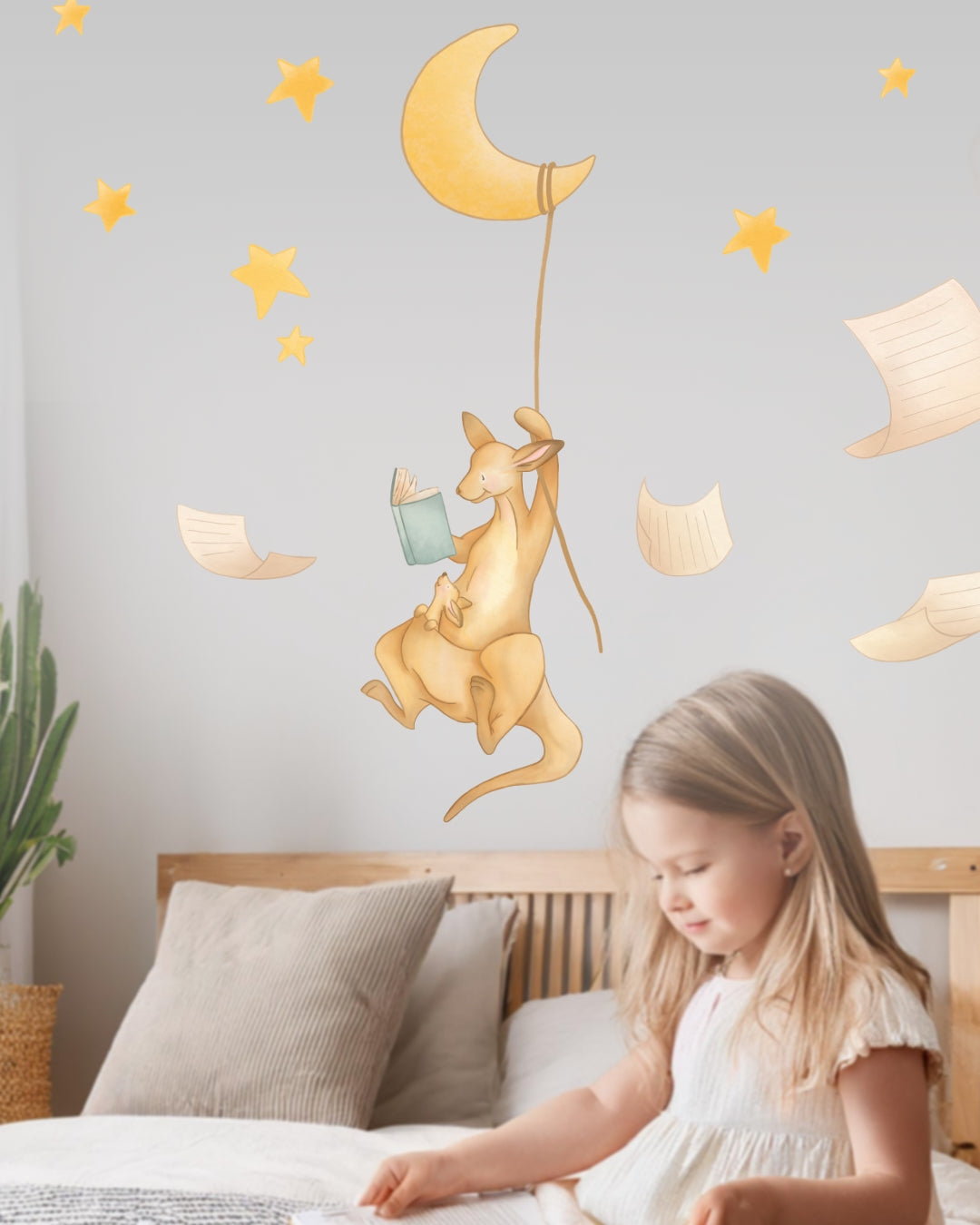 Once a Hop a Time... Kangaroo Wall Decal