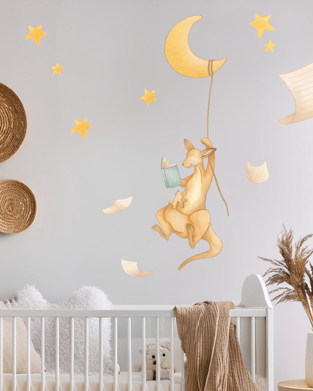 Once a Hop a Time... Kangaroo Wall Decal