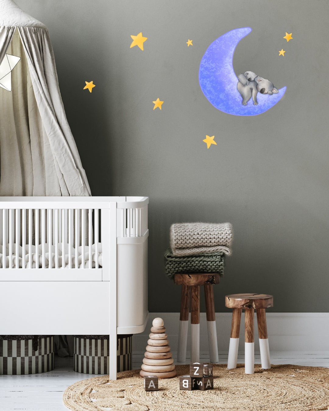 Koala and Joey Nightime Wall Decal
