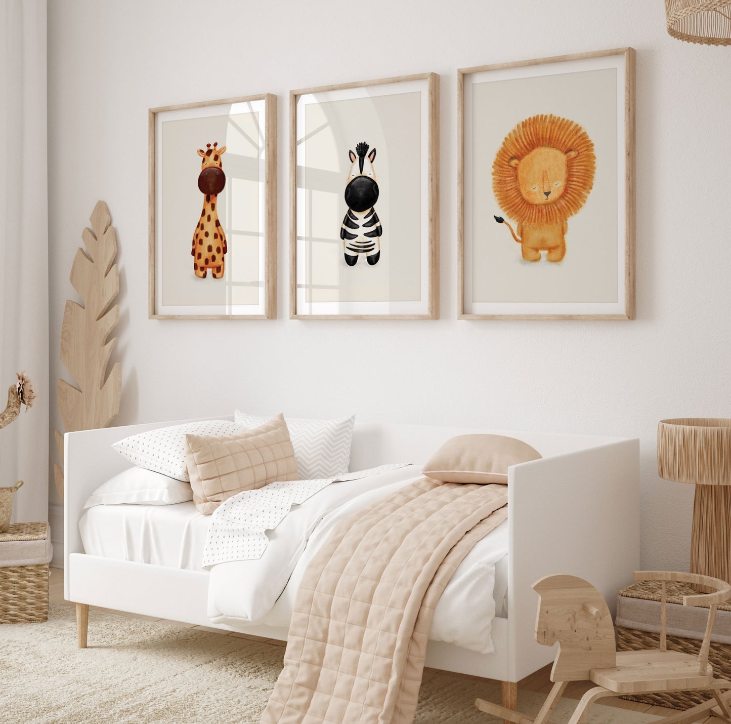 Safari Nursery Print Set (Set of 3 – A3 Size Wall Art)