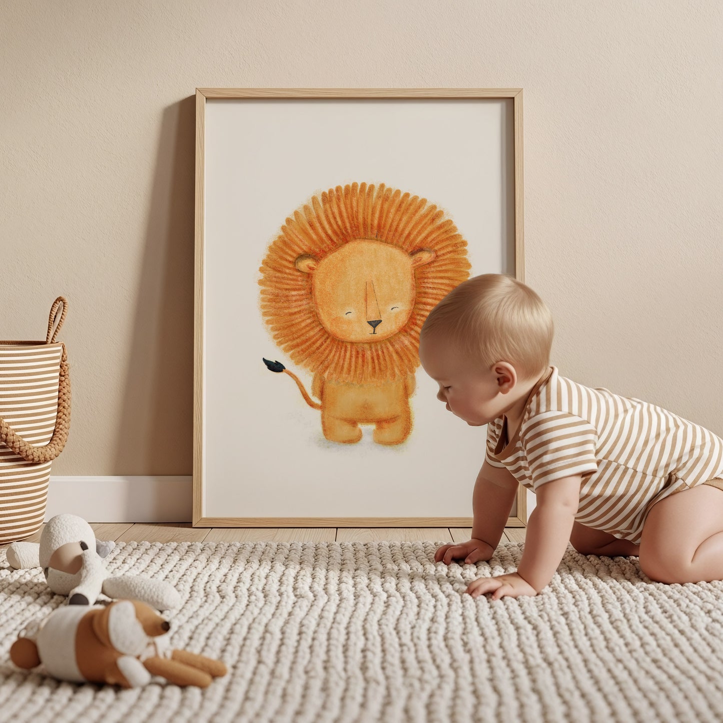 Safari Nursery Print Set (Set of 3 – A3 Size Wall Art)